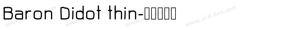 Baron Didot thin字体转换